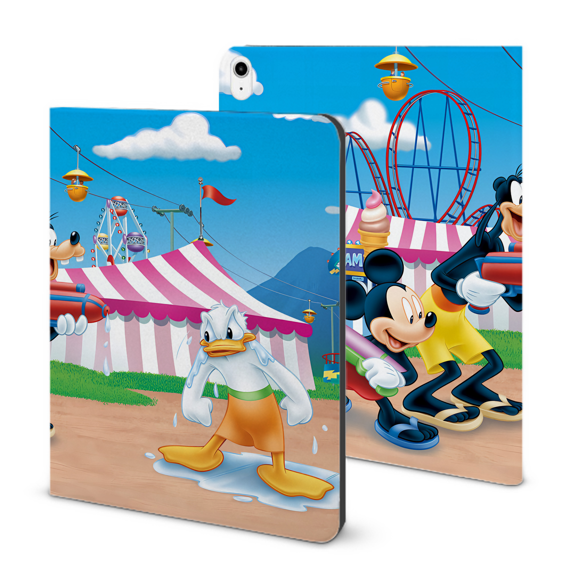 （画像用） ミッキーマウス Mickey Mouse IPadケース ペンホルダー付き ブックスタイルデザイン